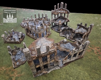 Pro Painted Modular Wargaming Terrain for Sci-Fi and Historic Tabletop Wargames
