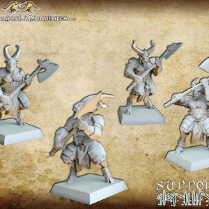 Armoured Goatman Squad, Fantasy Miniatures by Magori Miniatures, perfect for Fantasy Wargames and RPGs