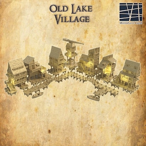 Old Lake Town - Teren do gry stołowej - 28 MM, Teren do gry stołowej drukowany w technologii 3D przez MiniatureLand, idealny do gier wojennych i RPG