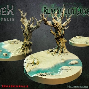Blackwood Guardians Round and Oval Diorama Bases for use in Tabletop Wargames by Codex Universalis
