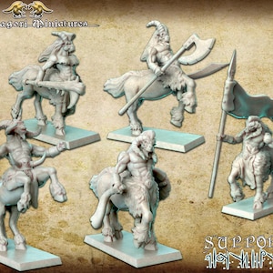 Modular Centaur Squad, Fantasy Miniatures by Magori Miniatures, perfect for Fantasy Wargames and RPGs