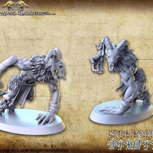 Beast Herd Rammers, Fantasy Miniatures by Magori Miniatures, perfect for Fantasy Wargames and RPGs