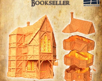 Hartolia miniatures | Maison médiévale avec terrasse à l'étage, grande