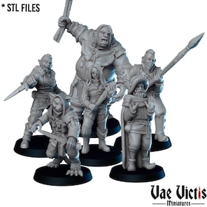 Bandit Ambush, Abenteurer, Gesellschafter und Söldner von Vae Victis, perfekt für Fantasy Kriegsspiele und Tabletop RPGs
