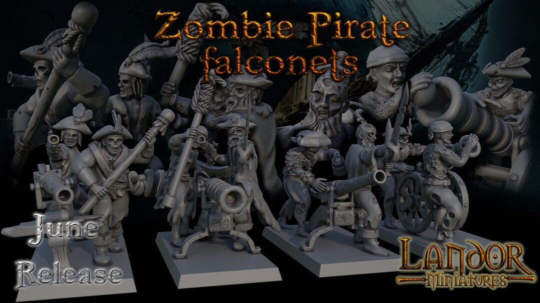 UNDEAD まとめ売り 85点 Zombie Pirates Falconets, Modular Undead Swashbucklers by Landor
