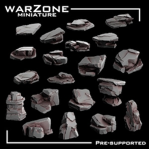 Rock / Desert Rocks basing bits Vol. 02, Grimdark Conversion Parts and Basing Materials Sculpted by WarZone Miniature