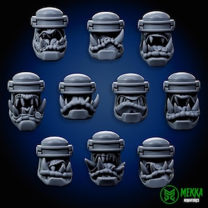 Roborks! Weltraumfahrende Orkische Gefahr von Mekka Miniatures, Grimdark-kompatibel, skaliert für Sci-Fi Miniature Wargames