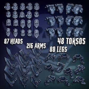 Modulare Piraten-Orks! Weltraumfahrende Orkische Gefahr von Mekka Miniatures, Grimdark-kompatibel, skaliert für Sci-Fi Miniature Wargames