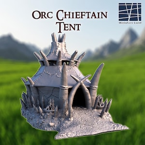 Orc Shaman Tent - Tabletop Terrain - 28 MM, Tabletop 3D Printed Terrain by MiniatureLand, Perfect for Wargaming and RPGs