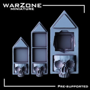 Wounds Marker for Wargaming / 12MM / 16MM / D20, Grimdark Conversion Parts and Basing Materials Sculpted by WarZone Miniature