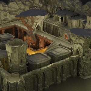 Underground Dwarf Village - Tabletop Terrain - 28 MM, Tabletop 3D Printed Terrain by MiniatureLand, Perfect for Wargaming and RPGs