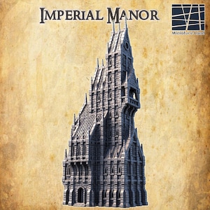 Imperial Manor - Tabletop Terrain - 28 MM, Tabletop 3D Printed Terrain by MiniatureLand, Perfect for Wargaming and RPGs