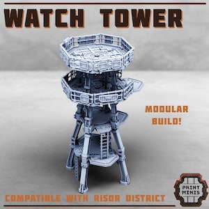 The Watchtower - Sci-Fi Space Industrial Terrain by Print Minis