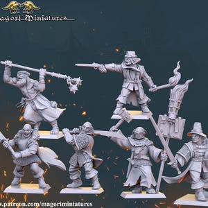 Witch Hunter Warband, Fantasy Skirmish Miniatures by Magori Miniatures, perfect for Fantasy Wargames and RPGs