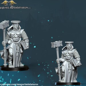 Matriarch of the Hammergod, Fantasy Skirmish Miniatures by Magori Miniatures, perfect for Fantasy Wargames and RPGs