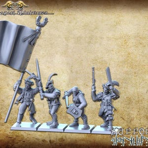 Landsknecht State Troops, Fantasy Skirmish Miniatures by Magori Miniatures, perfect for Fantasy Wargames and RPGs