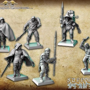 Hochland Bandits, Fantasy Skirmish Miniatures by Magori Miniatures, perfect for Fantasy Wargames and RPGs