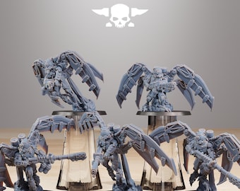 Scavenger Strikers, robots spatiaux, guerriers de science-fiction modulaires STATIONFORGE, figurines Grimdark sur le thème cybernétique des jeux de guerre