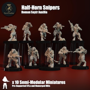 Roman Modular Saytr &quot;Half-Horn&quot; Auxilia, Monopose Sci-Fi warriors by ThatEvilOne, Sci-fi Wargames Roman-inspired Beastly chaos army