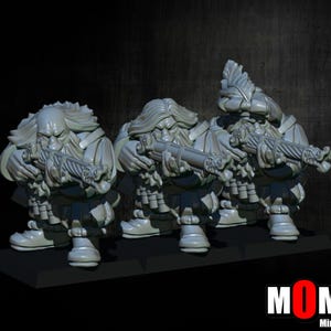 Imperial Dwarves with Arquebuses, Fantasy Skirmish Miniatures by MoM Miniatures, perfect for Fantasy Wargames and RPGs