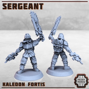 Einsatzkommando - Kaledon Fortis Army, Sci-Fi Space Miliz Soldaten von Print Minis