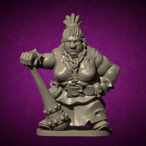 Ogre Woman, Fantasy Skirmish Miniatures by MoM Miniatures, perfect for Fantasy Wargames and RPGs