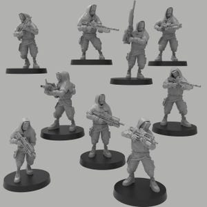 Unit KAE-1 &quot;Specter&quot;, Semi-modular Sci-Fi warriors by ThatEvilOne, Sci-Fi Wargames Guard Proxy, Imperial Auxilia Army
