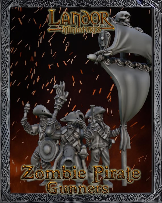 Zombie Pirates Gunners, Modular Undead Swashbucklers by Landor