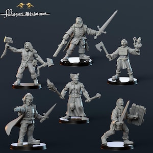 Modular Witch Hunters, Fantasy Skirmish Miniatures by Magori Miniatures, perfect for Fantasy Wargames and RPGs