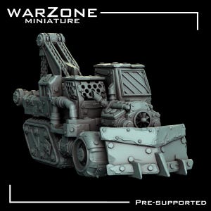Orkaz Transport Truck Vehicle / Da Wrecka Wagon, Grimdark Orkish Menace Sculpted by WarZone Miniature, Scaled for Sci-Fi Miniature Wargames