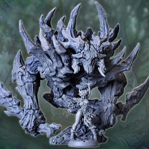 Zellora y Rhadus, espíritus heroicos del bosque en miniatura para juegos de rol de mesa de Codex Universalis