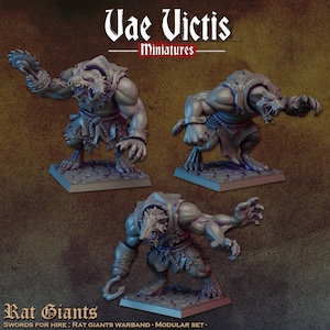 Rat Giants, Rat Ogres, Fantasy Miniatures van Vae Victis, perfect voor Fantasy Wargames en tabletop RPG&#39;s