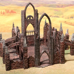 Ruined Abbey by GameScape3D - 3D Printed Tabletop Terrain, Perfect for Wargames
