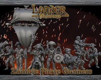 Zombie Pirates Gunners, Modular Undead Swashbucklers by Landor