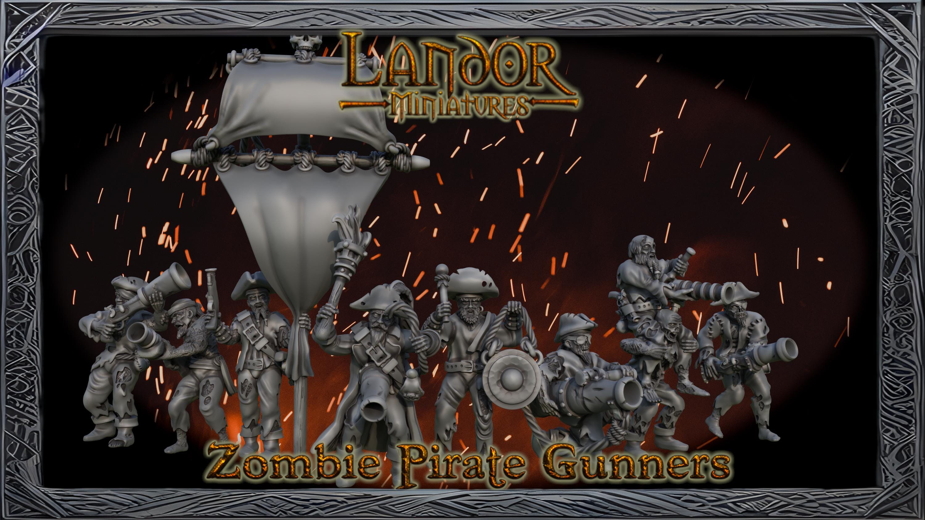 Zombie Pirates Gunners, Modular Undead Swashbucklers by Landor