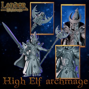 Arcimago degli Alti Elfi, miniature modulari degli Alti Elfi di Landor Miniatures! Alti Elfi per i Wargame Fantasy