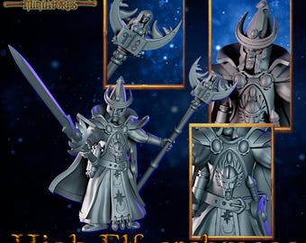 High elf Archmage, Modular High Elven miniatures by Landor Miniatures! High Elves for Fantasy Wargames