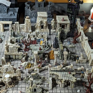 The Lost City: Medium and Small Ruins - 3D Printed Tabletop Terrain, Perfect for Wargames, Board Games, Role Playing Games