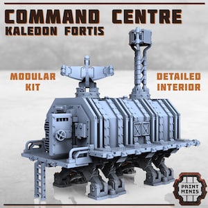 Commander Centre - Kaledon Fortis FOB - Kaledon Fortis Army, Sci-Fi Space Militia Soldiers by Print Minis