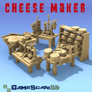 Cheese Maker Scatter Terrain von GameScape3D - 3D Gedrucktes Tabletop Terrain, perfekt für Wargames, Rollenspiele, Tabletop Spiele