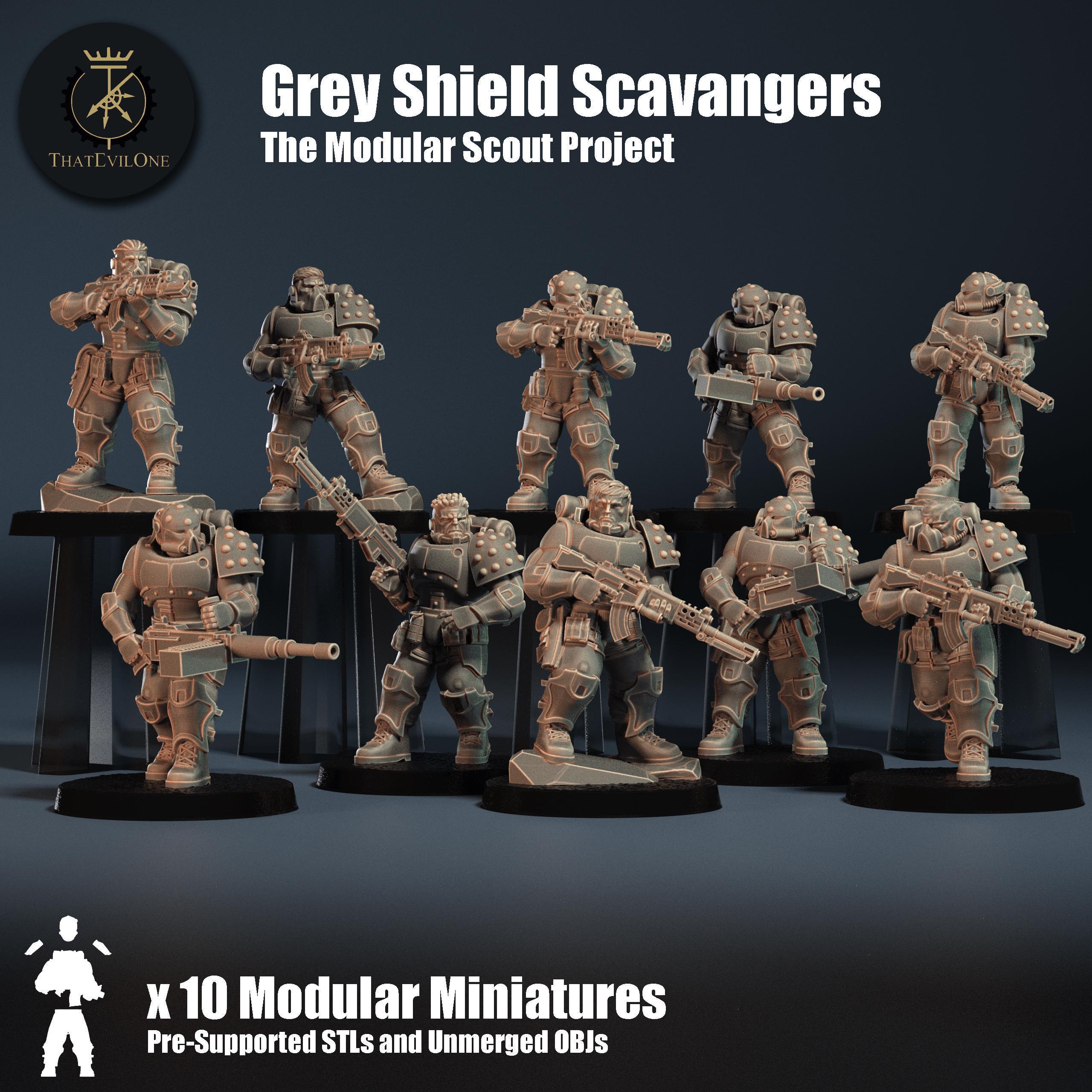 Modular Scout Scavangers, guerrieri modulari di fantascienza di ThatEvilOne