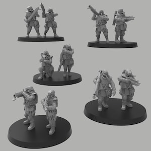 Heck Ghost SupportInfantry w/ Rockets, Semi-modulare Sci-Fi Krieger von ThatEvilOne, Sci-Fi Wargames Guard Proxy, Imperial Auxilia Army