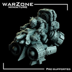 Orkaz vehicle / Orc Junkbrute Sky Raider, Grimdark Orkish Menace Sculpted by WarZone Miniature, Scaled for Sci-Fi Miniature Wargames
