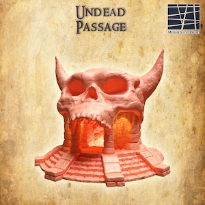 Undead Passage - Tabletop Terrain - 28 MM, Tabletop 3D Printed Terrain by MiniatureLand, Perfect for Wargaming and RPGs
