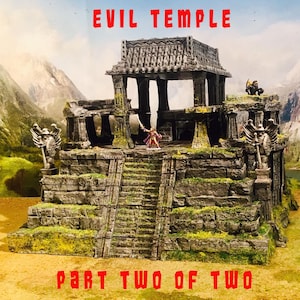 Evil Temple by GameScape3D - 3D Printed Tabletop Terrain, Perfect for Wargames, Board Games, RPGs