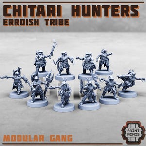 Chitari Hunters - Erroish Tribe - Gang Erweiterung - Sci-Fi Grimdark Mercenaries by Print Minis