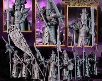 Dark Elf Black Citadel Guard, Modular Dark Elven miniatures by Landor Miniatures! Dark Elves for Fantasy Wargames