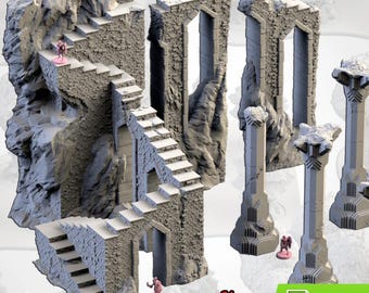 Dwarven Mines Txarli Factory Dwarven Holds modular Terrain Set, Perfect for Tabletop Wargames