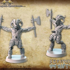 Goatman Warlord, Fantasy Miniatures by Magori Miniatures, perfect for Fantasy Wargames and RPGs