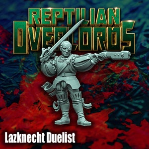 Lazknecht Duellant, Space Kastellan Proxy, Sci-Fi Wargames Miniaturen von Reptilian Overlady, Grimdark Gardist Charakter